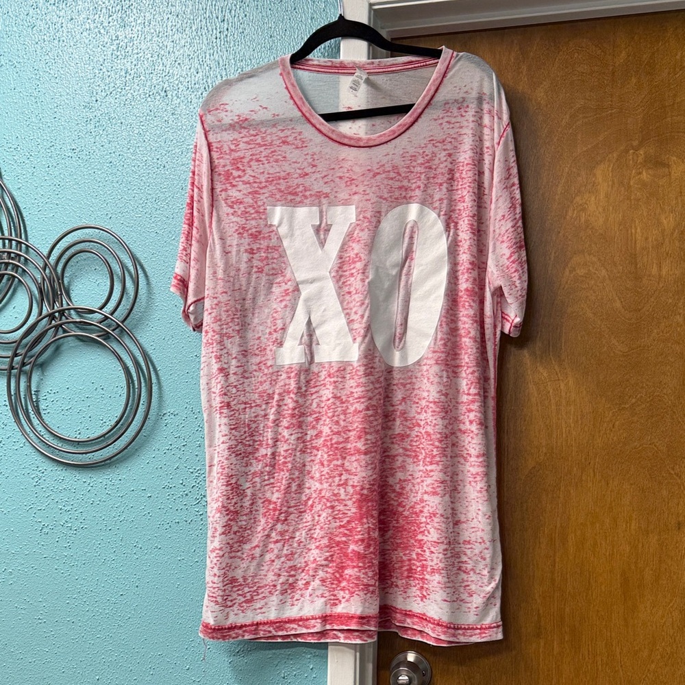 Bella Canvas Pink and White Textured T-Shirt